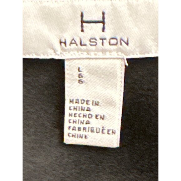Halston Womens Black Sleeveless V Neck Blouse With Ruffle Trim Size L - Picture 3 of 4